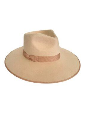 Lack of Color Ivory Wide Brim Rancher Hat 55/S Australian Wool Felt
